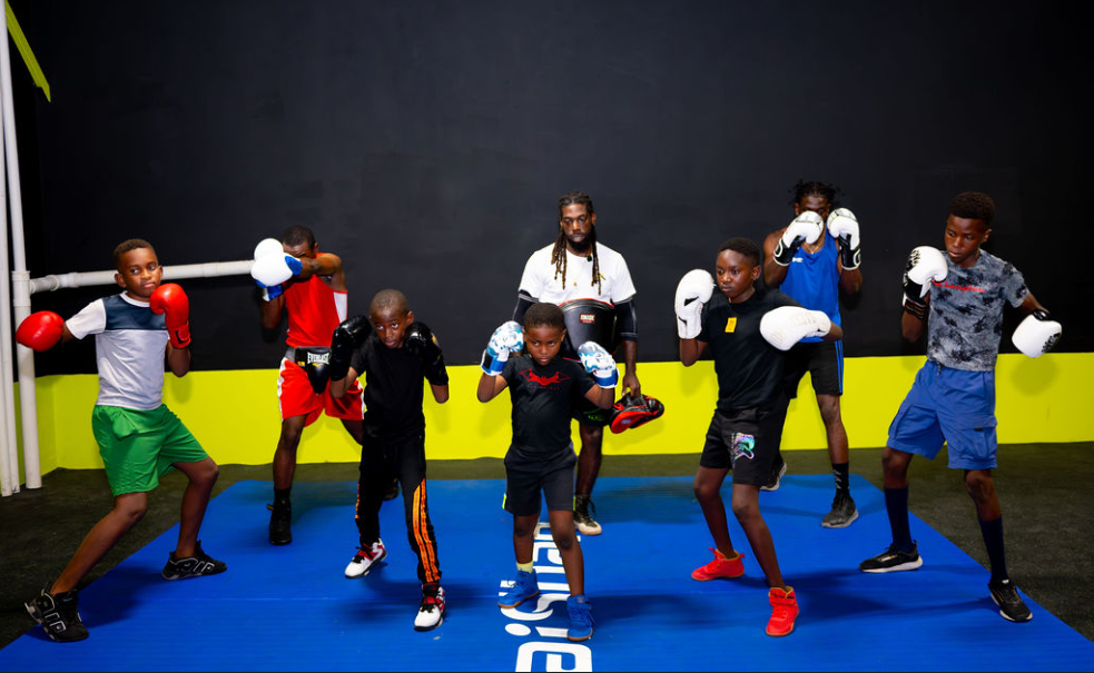 Young athletes in a coached session